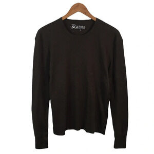 LS178 Mens RAW STATE Vintage Rogue Apparel Long Sleeve Thermal Shirt L